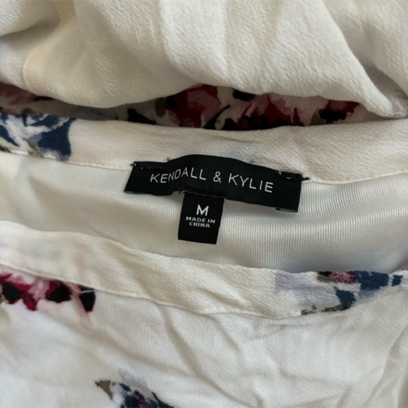 Kendall & Kylie White Floral Print Wrap Maxi Skirt Medium - Picture 7 of 8